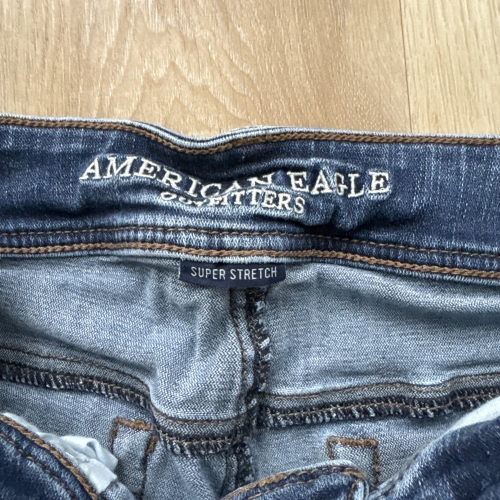 American Eagle Women's Kick Boot Jeans Size 6 Low Rise Stretch Flared Western - Picture 6 of 12